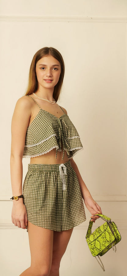 Green dot co -ord set