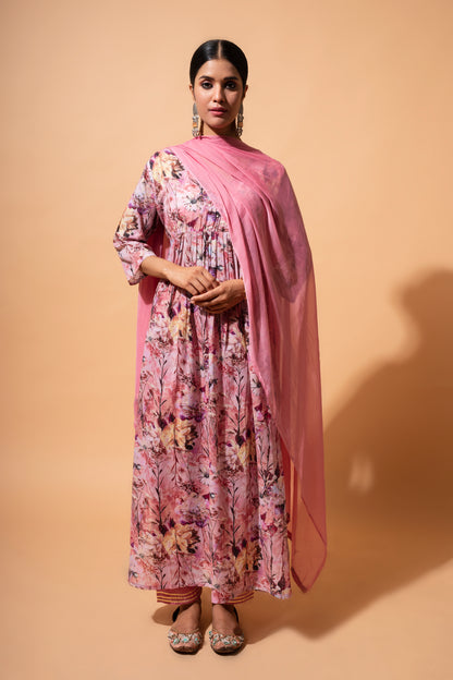 Pink Muslin Suit