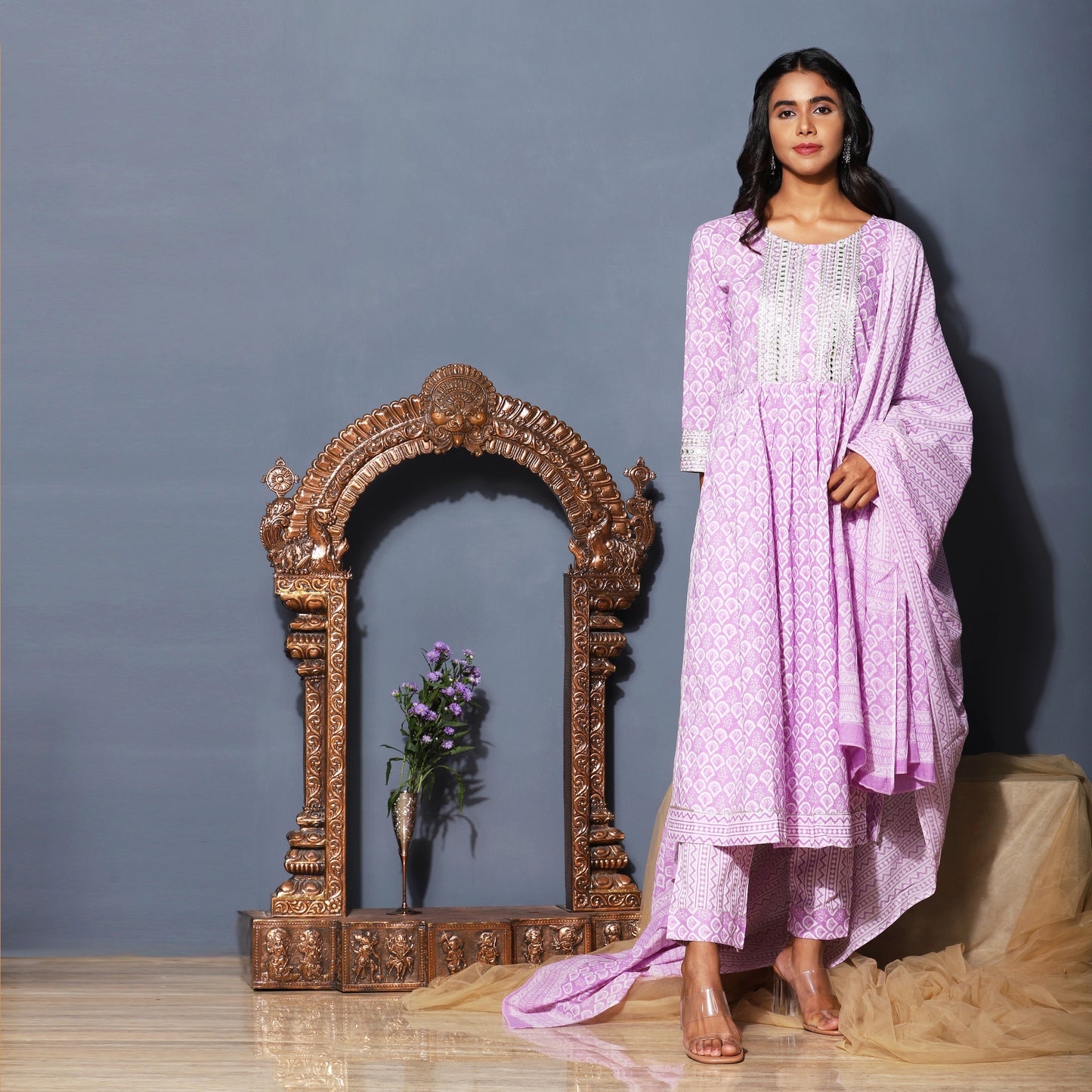 Hand Block Printed Pure Cotton Kurta Set